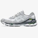 gel nyc white glacier grey - White and Glacier Grey GEL-NYC sneaker with layered side panels