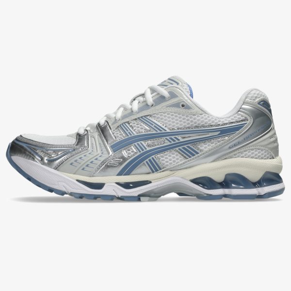 gel kayano 14 white light navy - White and Light Navy GEL-KAYANO 14 sneaker with layered mesh panels