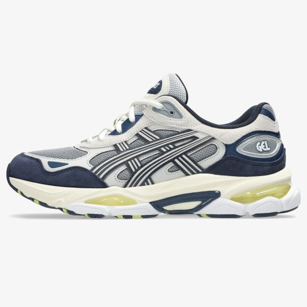 gel nyc 2.0 gravel cream - Gravel and Cream GEL-NYC 2.0 sneaker with suede overlay details