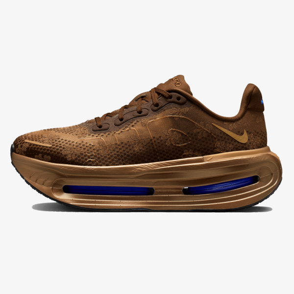 vomero premium fdl - Flat Stout Vomero sneaker with brown tones, blue accents, and a stacked sole