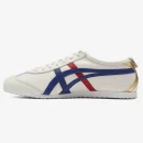 Mexico 66 White Dark Blue sneakers with contrasting Tiger Stripes