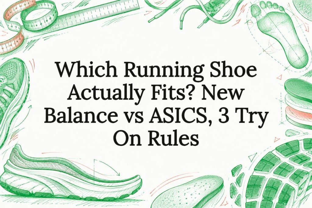 Decorative running shoe fit title card